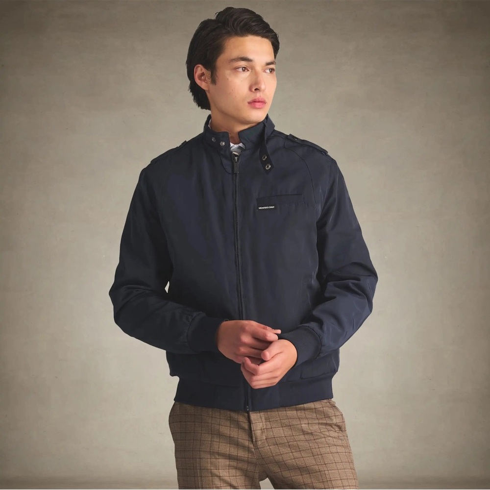 Members Only Black Iconic Racer Military Style Jacket